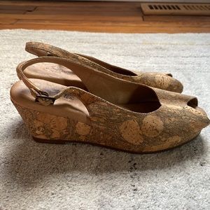 Walking Cradles Tan Platform Wedges